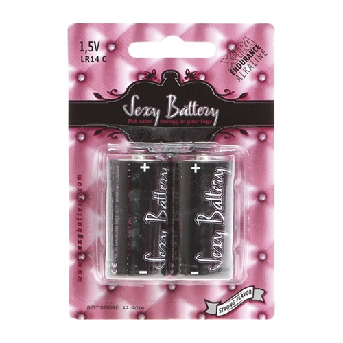 sexy battery lr14 c 2 count card