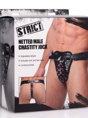netted male chastity jock