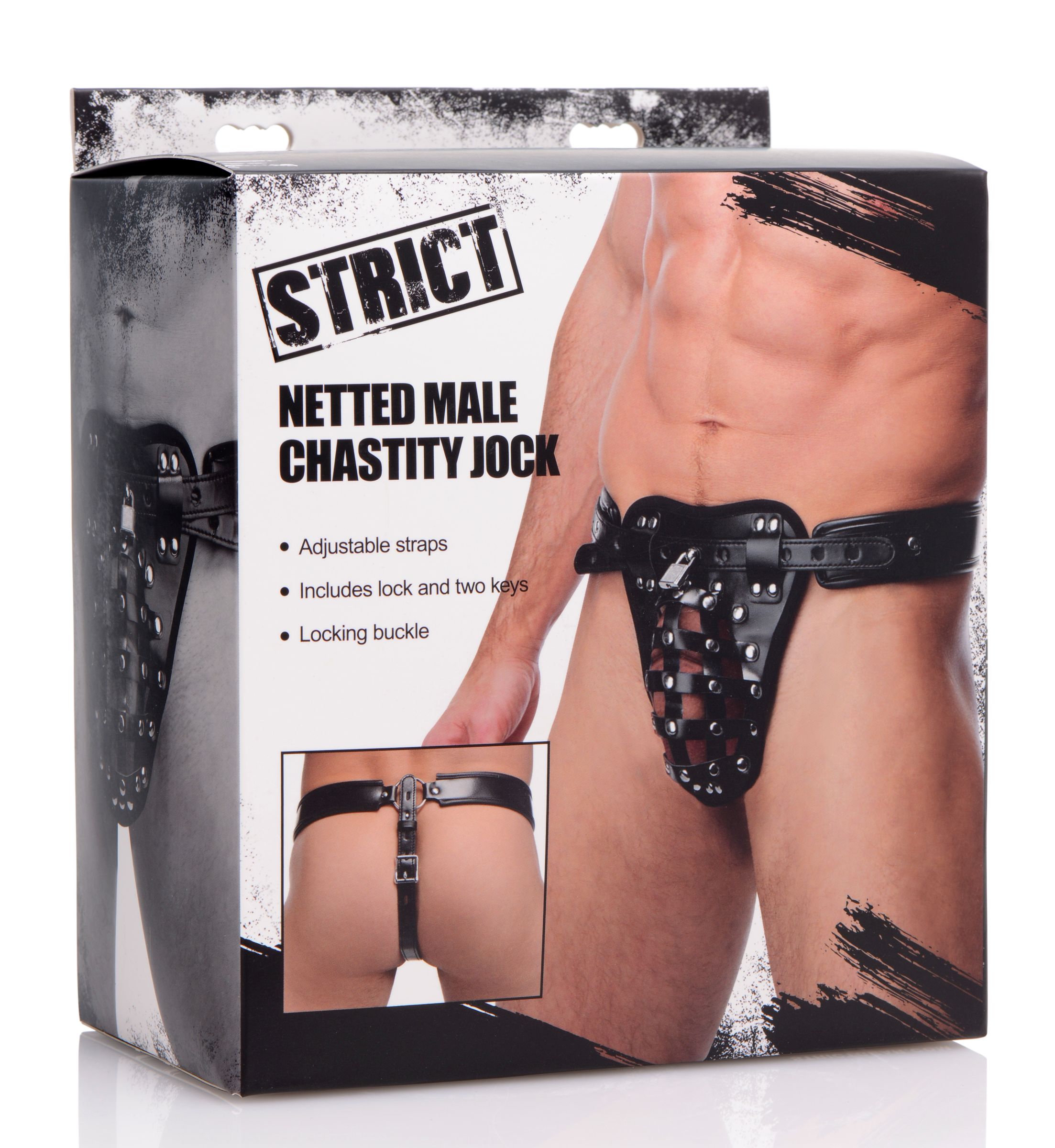 netted male chastity jock