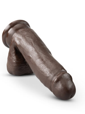 dr. skin plus 7 inch posable dildo with balls chocolate