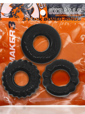bonemaker 3 pack boner rings black