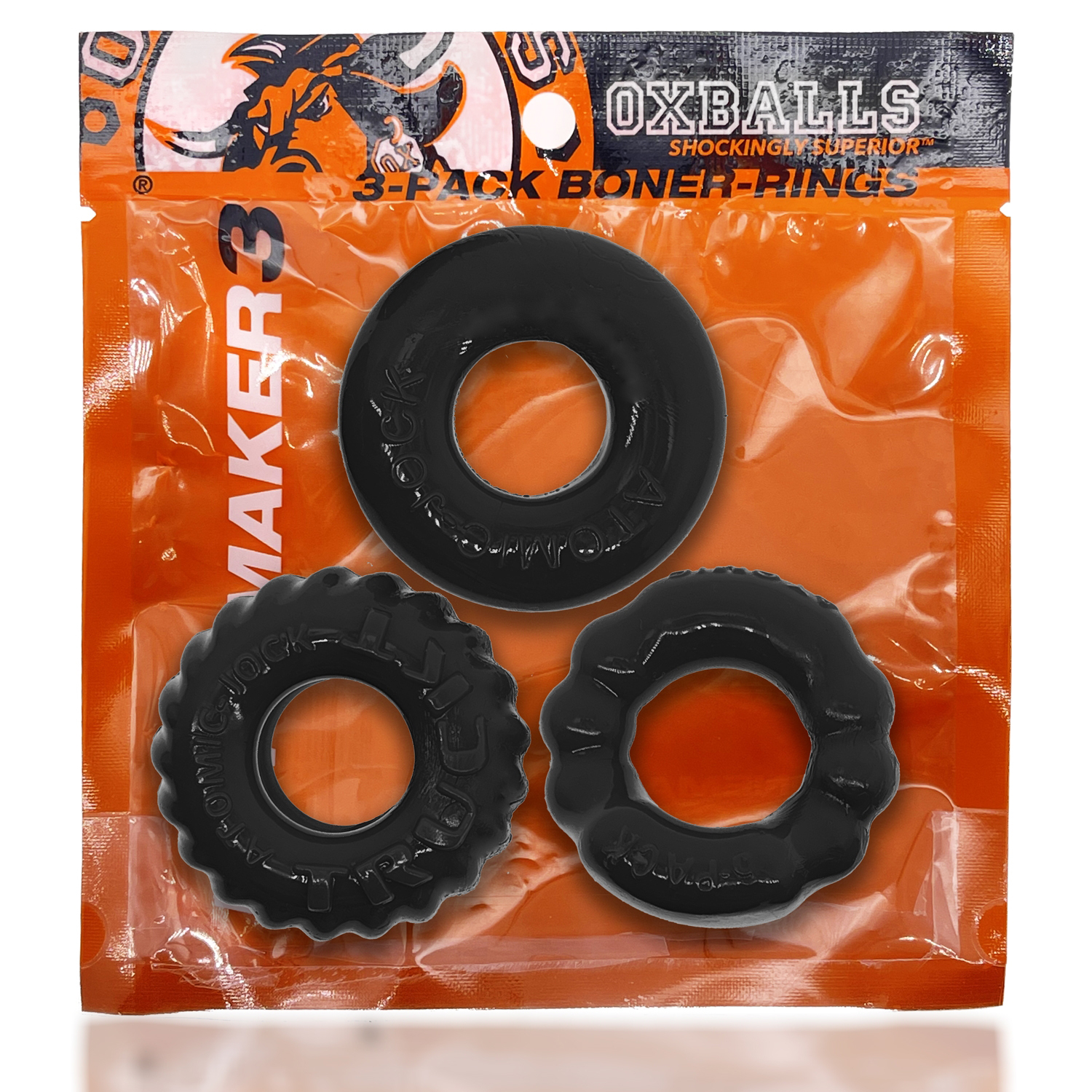 bonemaker 3 pack boner rings black