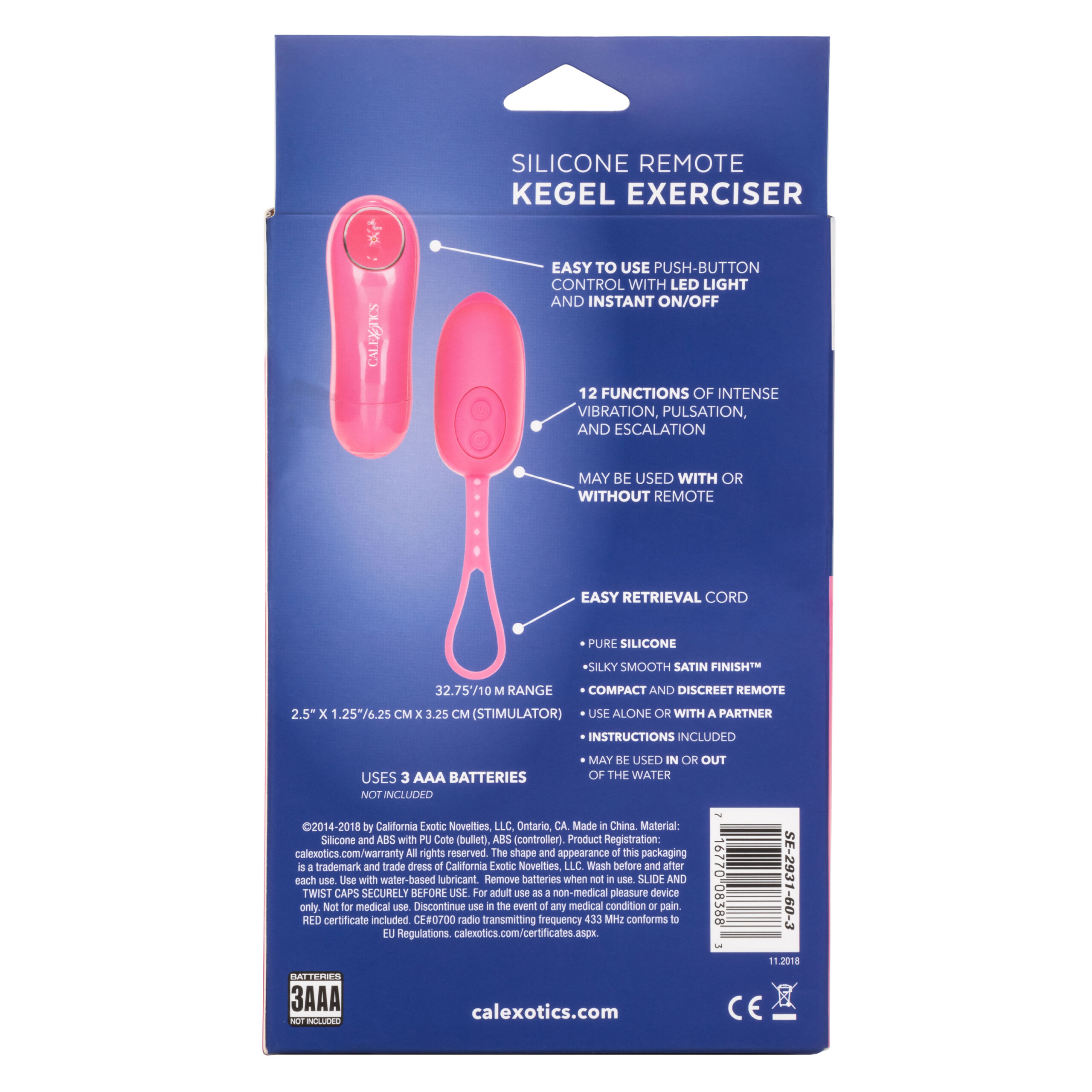silicone remote control kegel exerciser