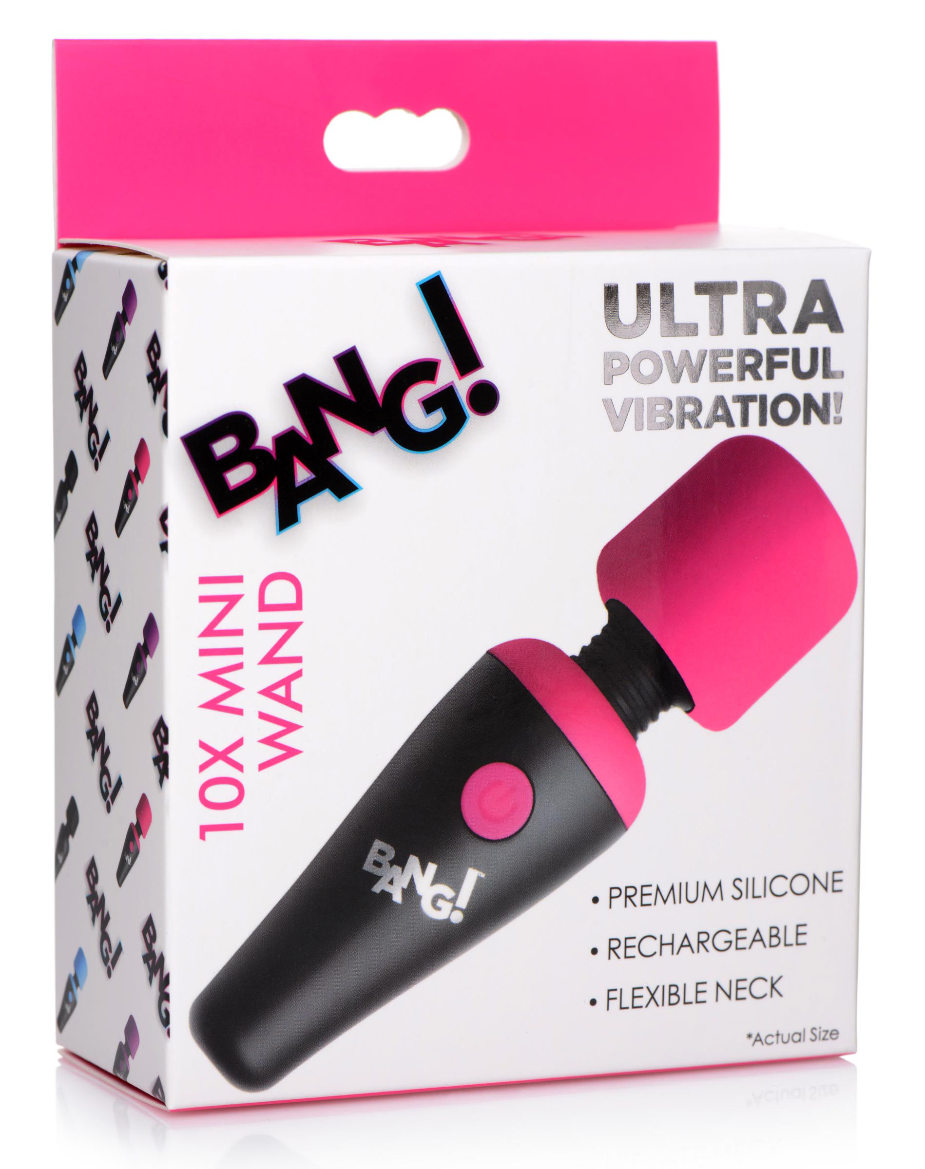 bang 10x vibrating mini silicone wand pink bang 10x vibrating mini silicone wand pink