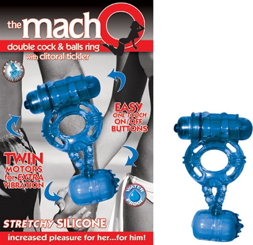 the macho double blue cock and balls