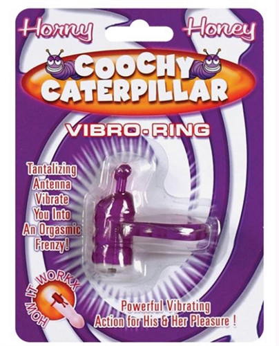 horny honey vibro ring coochy caterpillar purple