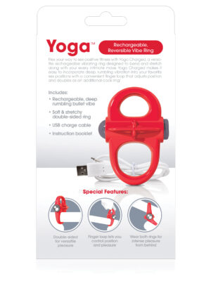 charged yoga rechargeable vibe ring red