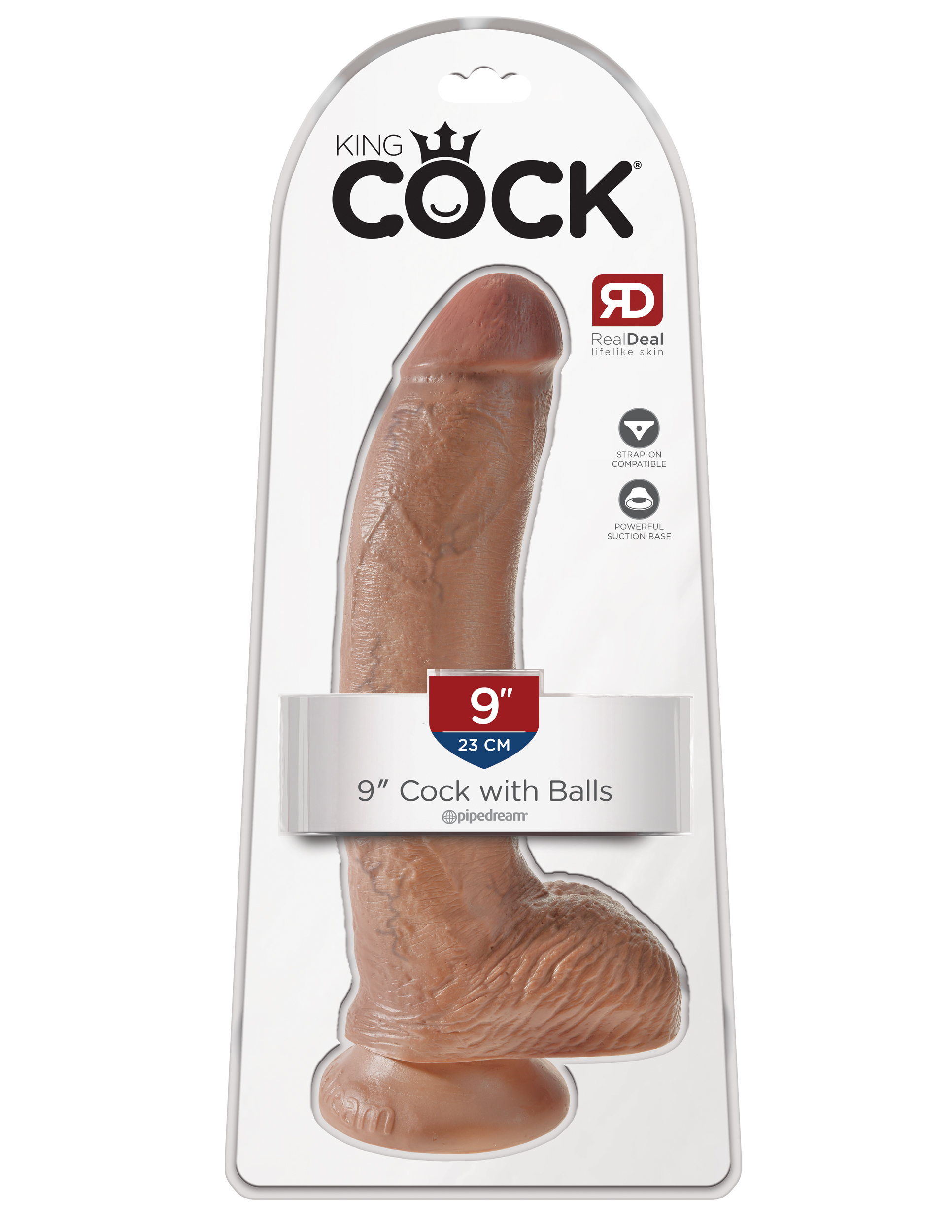 king cock 9 inch cock with balls tan