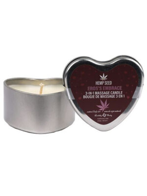 hemp seed 3 in 1 valentines day candle ero's embrace 4 oz