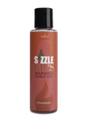 sizzle lips warming edible gel strawberry 4.2 oz.