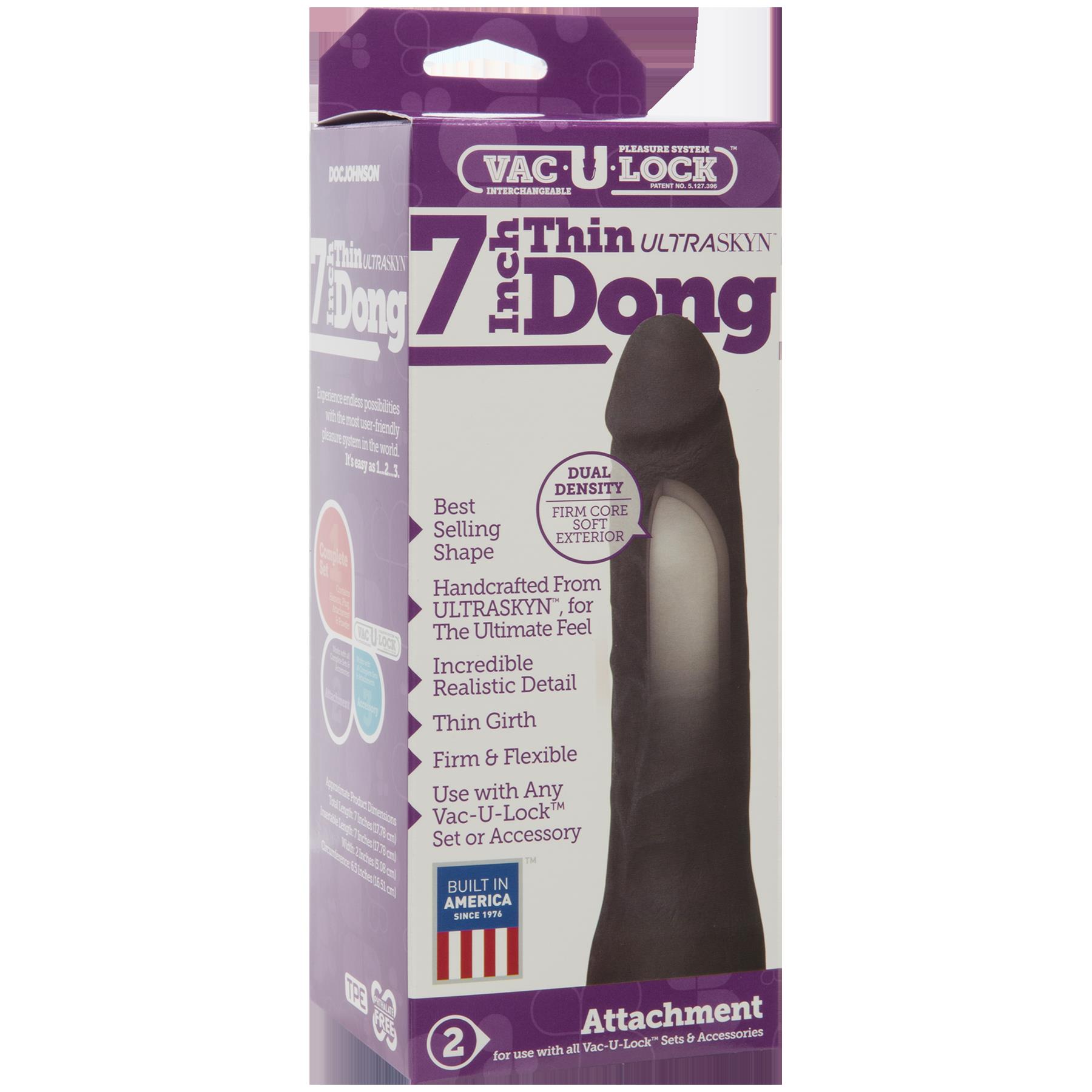 vac u lock 7 inch ur3 thin dong black