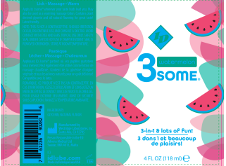 3some 3 in 1 lubricant watermelon 4 fl. oz.