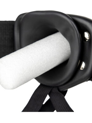 hollow strap on without balls 8 inch black