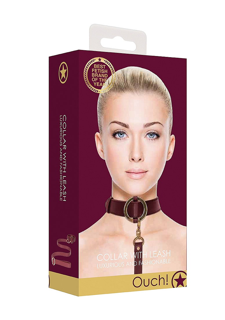 ouch halo collar with leash burgundy ouch halo collar with leash burgundy