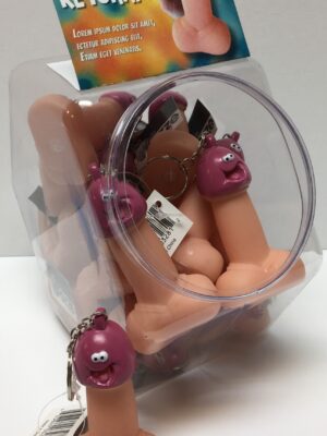 squeaky pecker keychain 24 count bowl