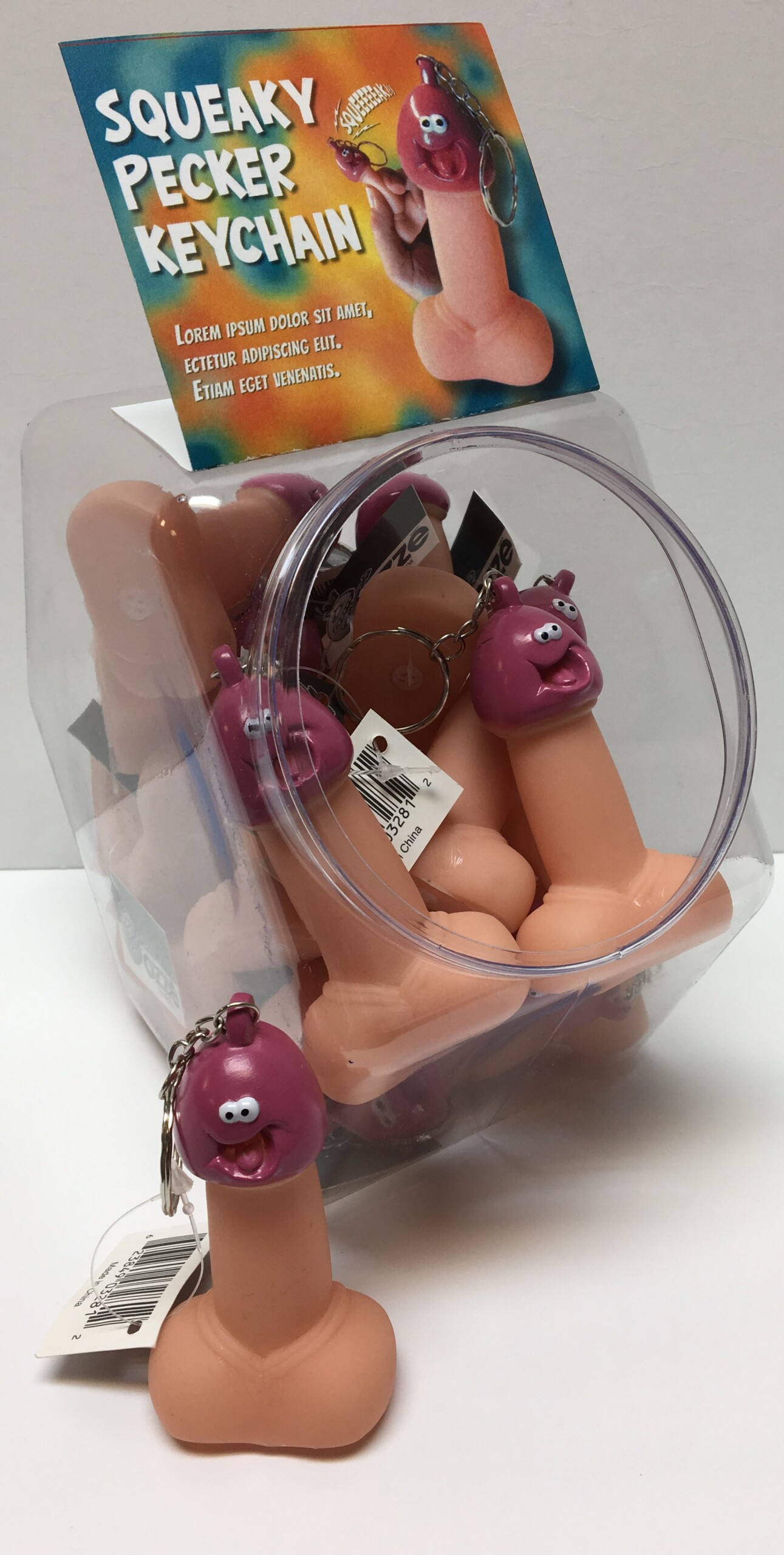 squeaky pecker keychain 24 count bowl squeaky pecker keychain 24 count bowl