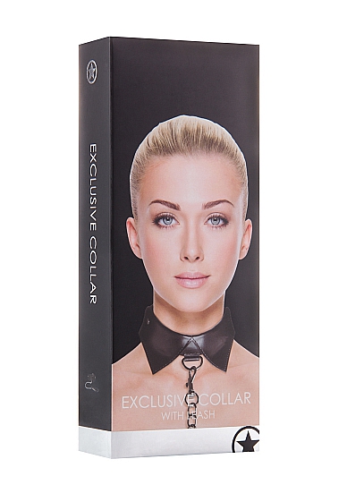 exclusive collar with leash black