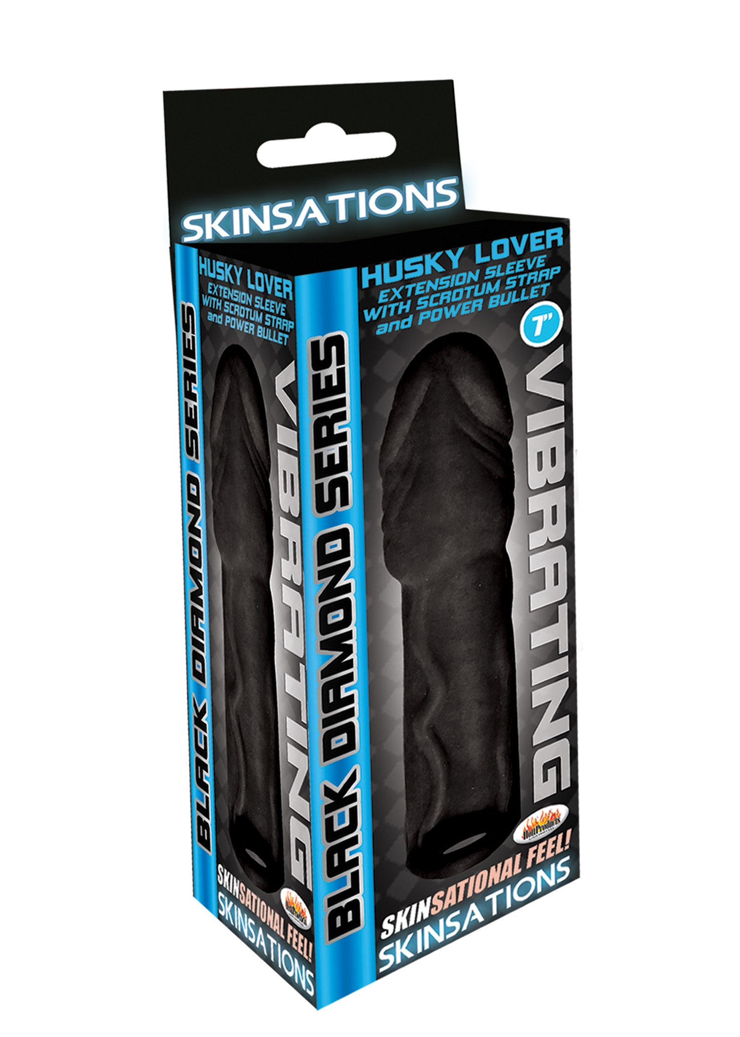 skinsations black diamond series vibrating husky lover black