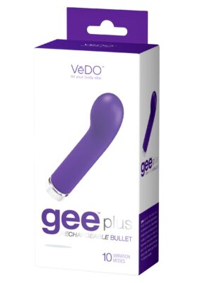 gee plus rechargeable mini vibe into you indigo