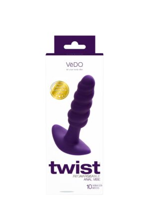 twist rechargeable anal vibe deep purple twist rechargeable anal vibe deep purple