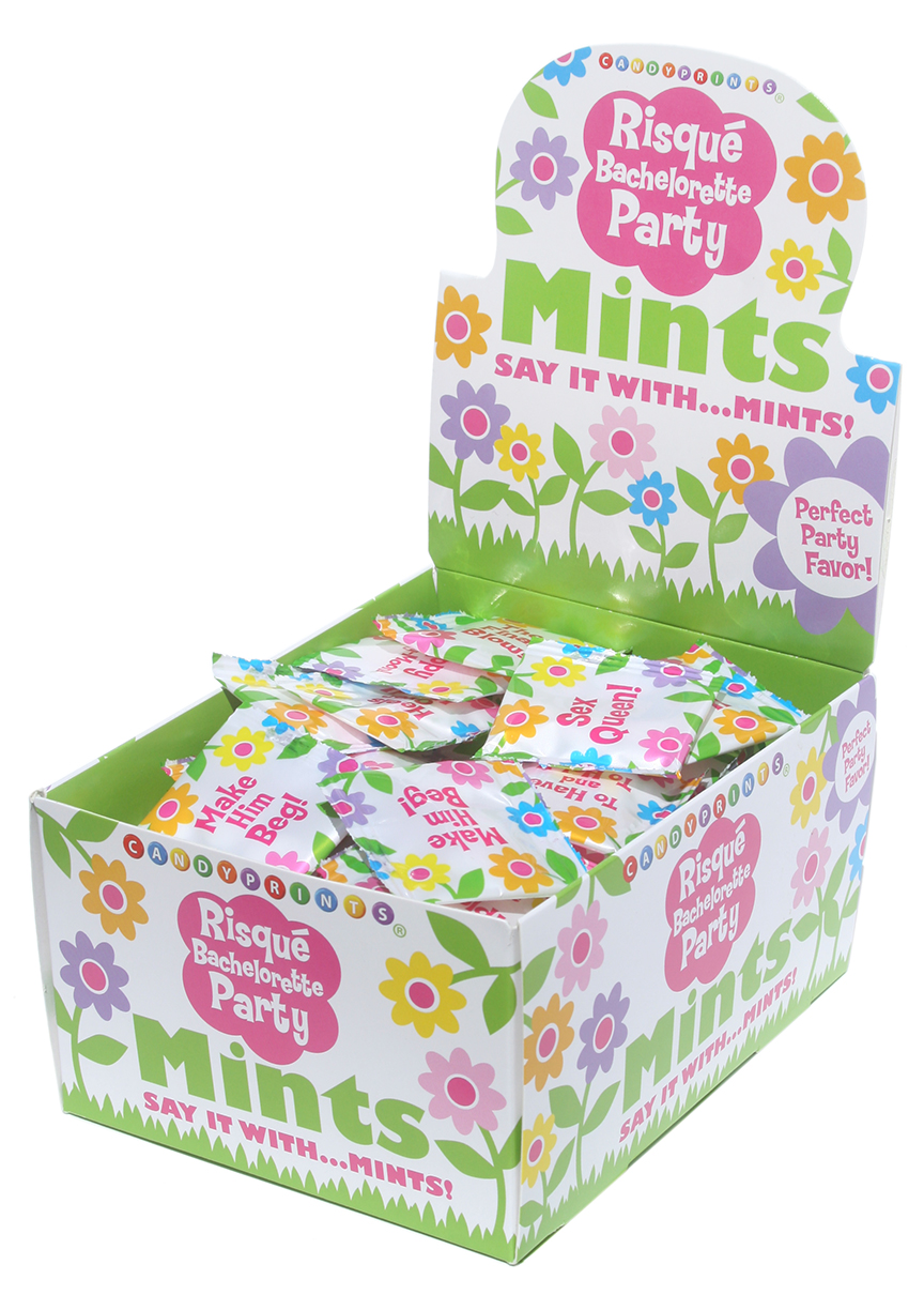 risque bachelorette mints 100 piece p.o.p. display 3.1g bags