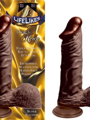 lifelike black king 9"