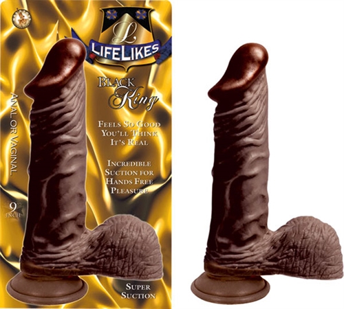 lifelike black king 9"
