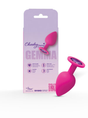 gemma purple gem pink silicone plug large
