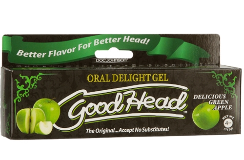 good head oral delight gel 4 oz green apple