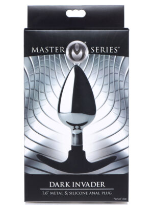 dark invader metal and silicone anal plug large