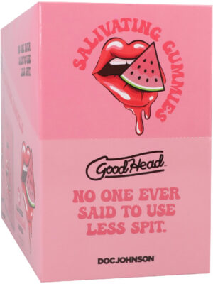 goodhead salivating gummies 24pk display (3 pcs per pouch) watermelon goodhead salivating gummies 24pk display (3 pcs per pouch) watermelon