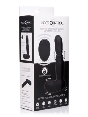 silicone thrusting anal plug with remote control
