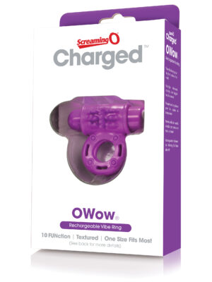 charged owow rechargeable vibe ring purple 6 count box
