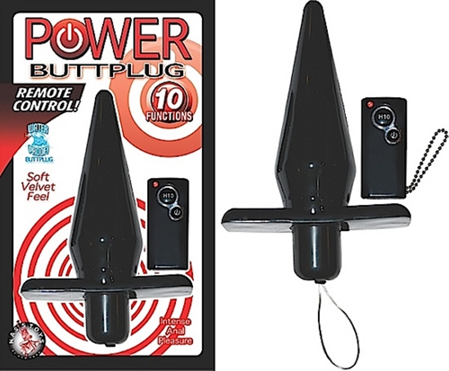 power buttplug remote control black