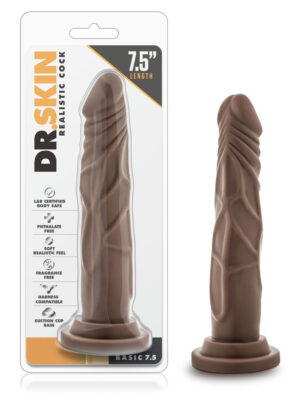 dr. skin realistic cock basic 7.5 chocolate dr. skin realistic cock basic 7.5 chocolate
