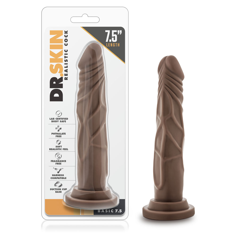 dr. skin realistic cock basic 7.5 chocolate dr. skin realistic cock basic 7.5 chocolate