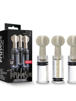 temptasia clit and nipple twist suckers set of 3 clear temptasia clit and nipple twist suckers set of 3 clear