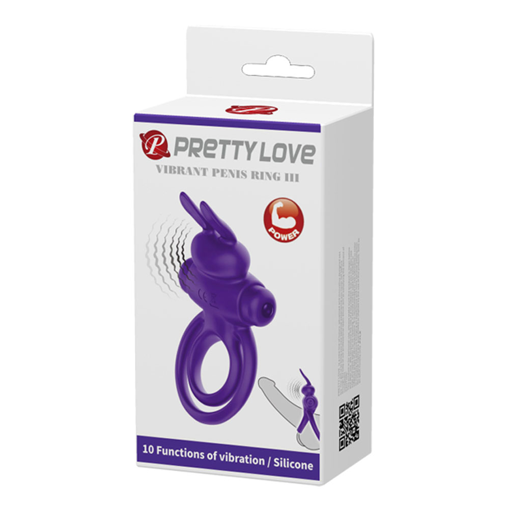 pretty love vibrant penis ring iii purple