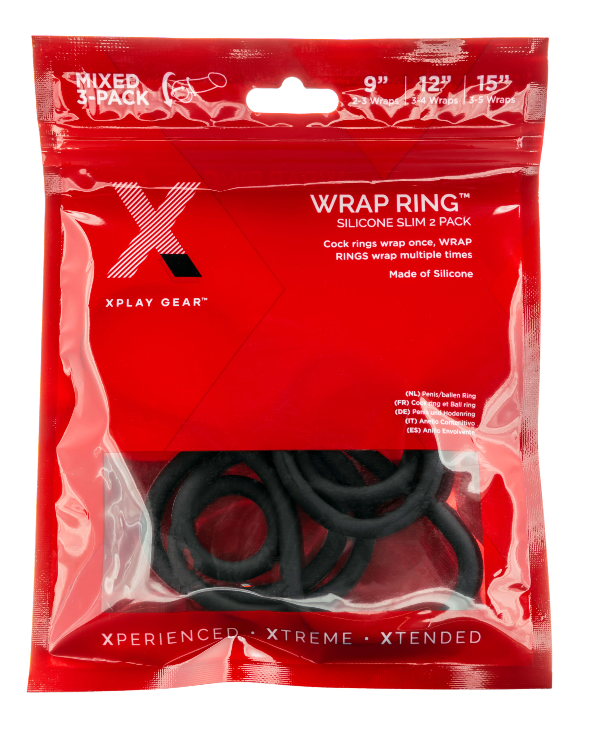 xplay 3 pack silicone thin wrap rings