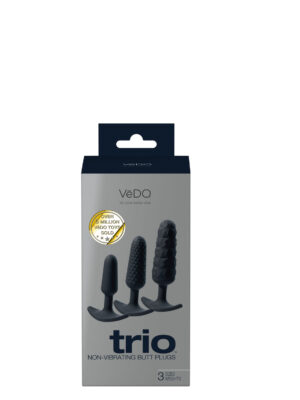 trio non vibrating butt plug set blue trio non vibrating butt plug set blue