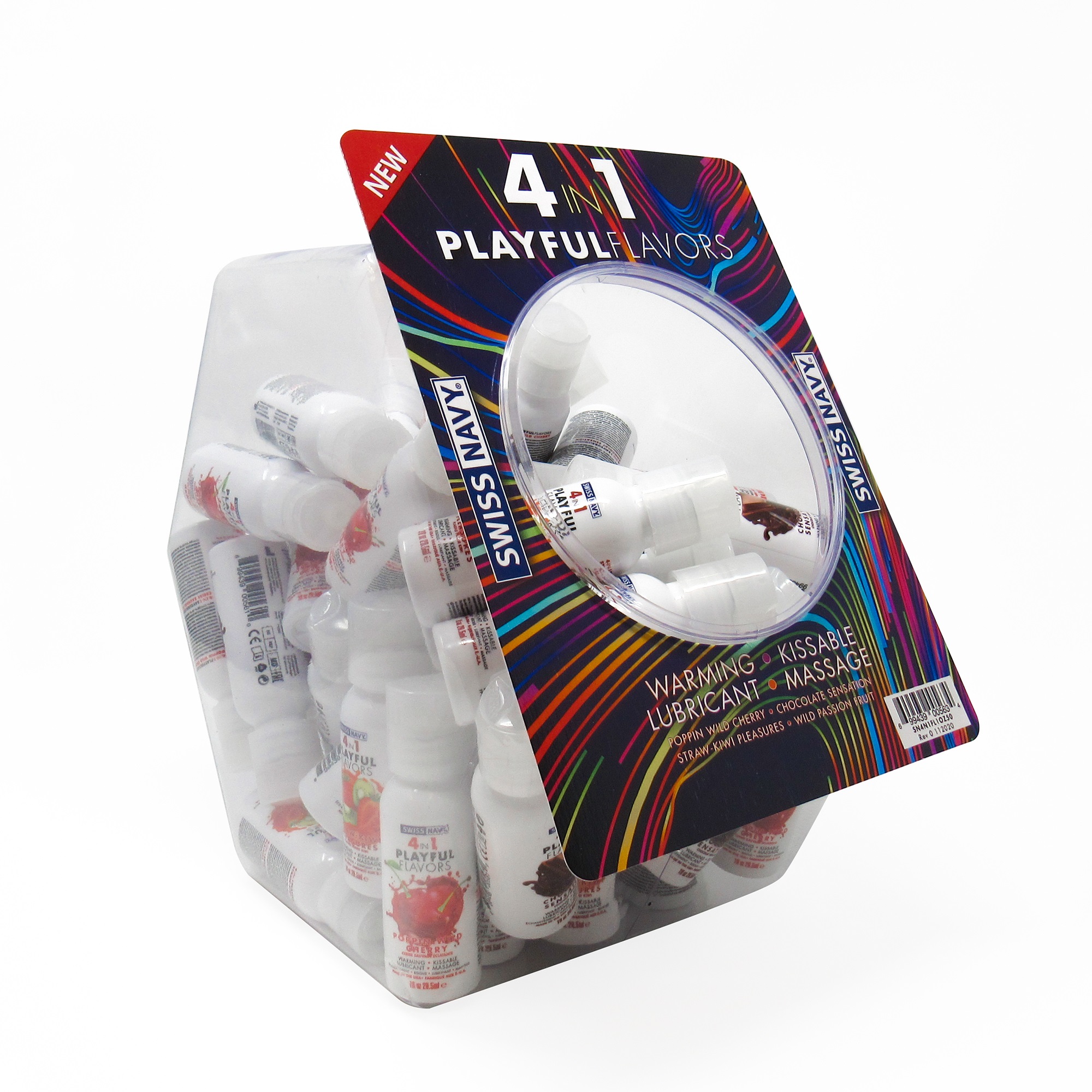 swiss navy 4 in 1 playful flavors 50 count bowl assorted flavors 1 fl. oz. bottles swiss navy 4 in 1 playful flavors 50 count bowl assorted flavors 1 fl. oz. bottles