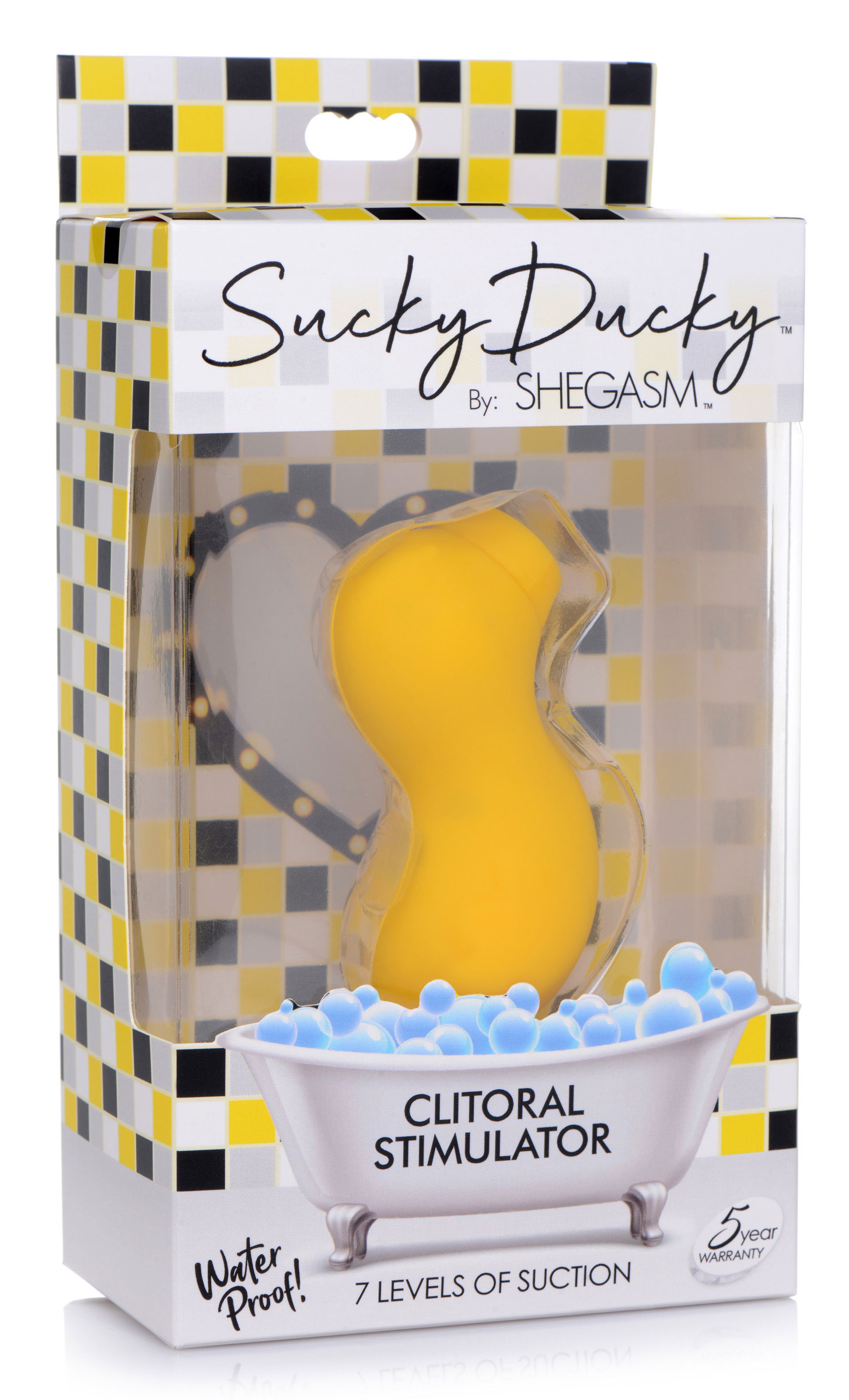 sucky ducky silicone clitoral stimulator yellow