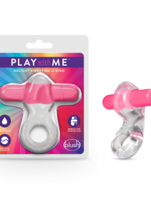 play with me delight vibrating c ring pink
