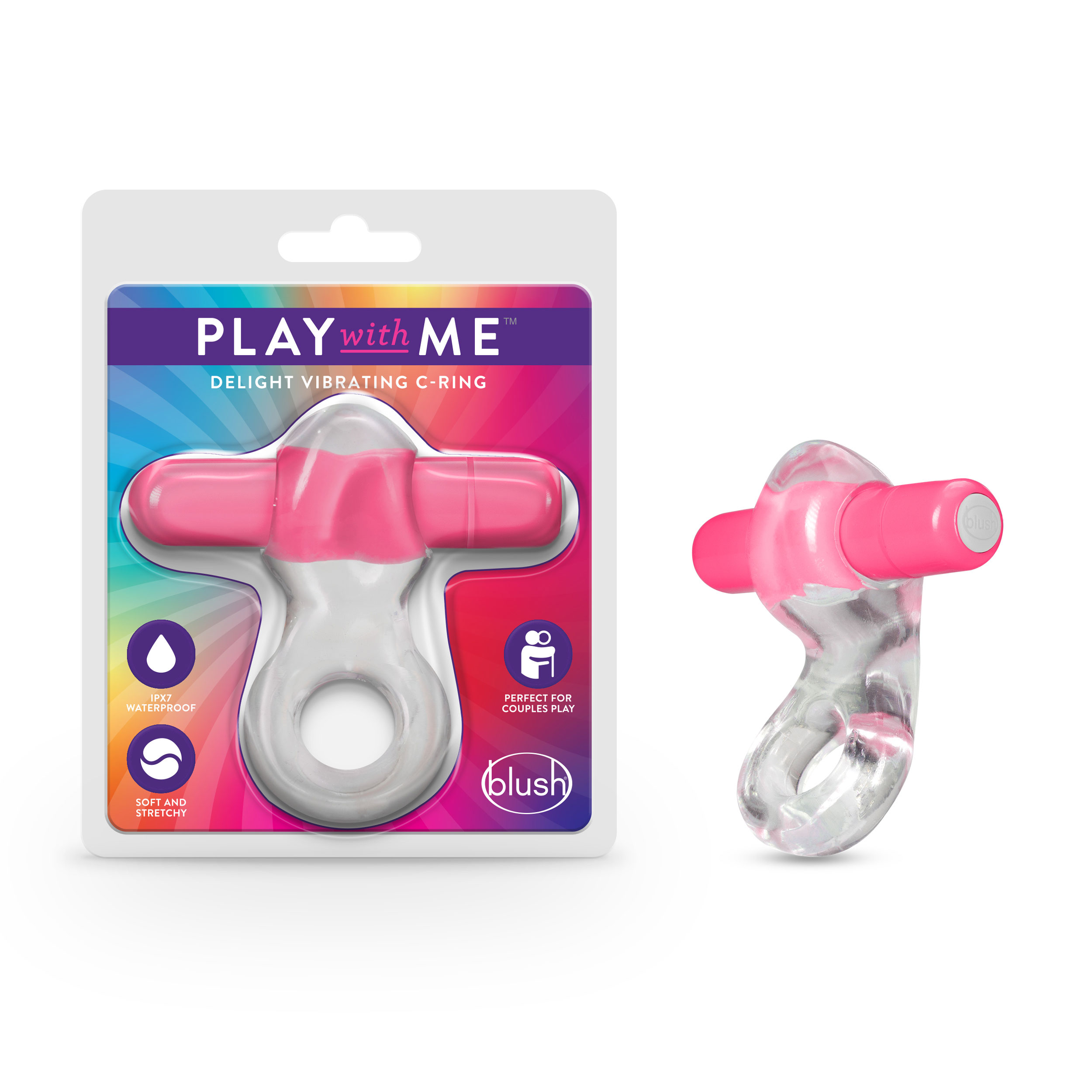 play with me delight vibrating c ring pink