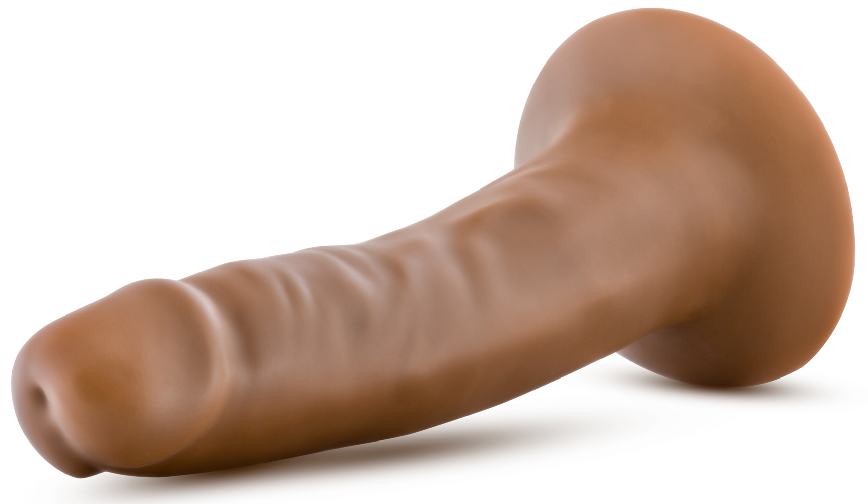 dr. skin silicone dr. lucas 5 inch dong with suction cup mocha