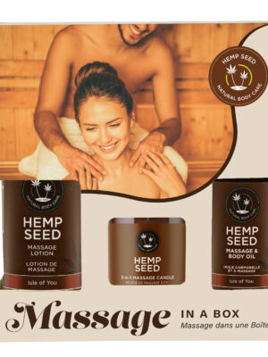 hemp seed massage in a box gift set isle of you