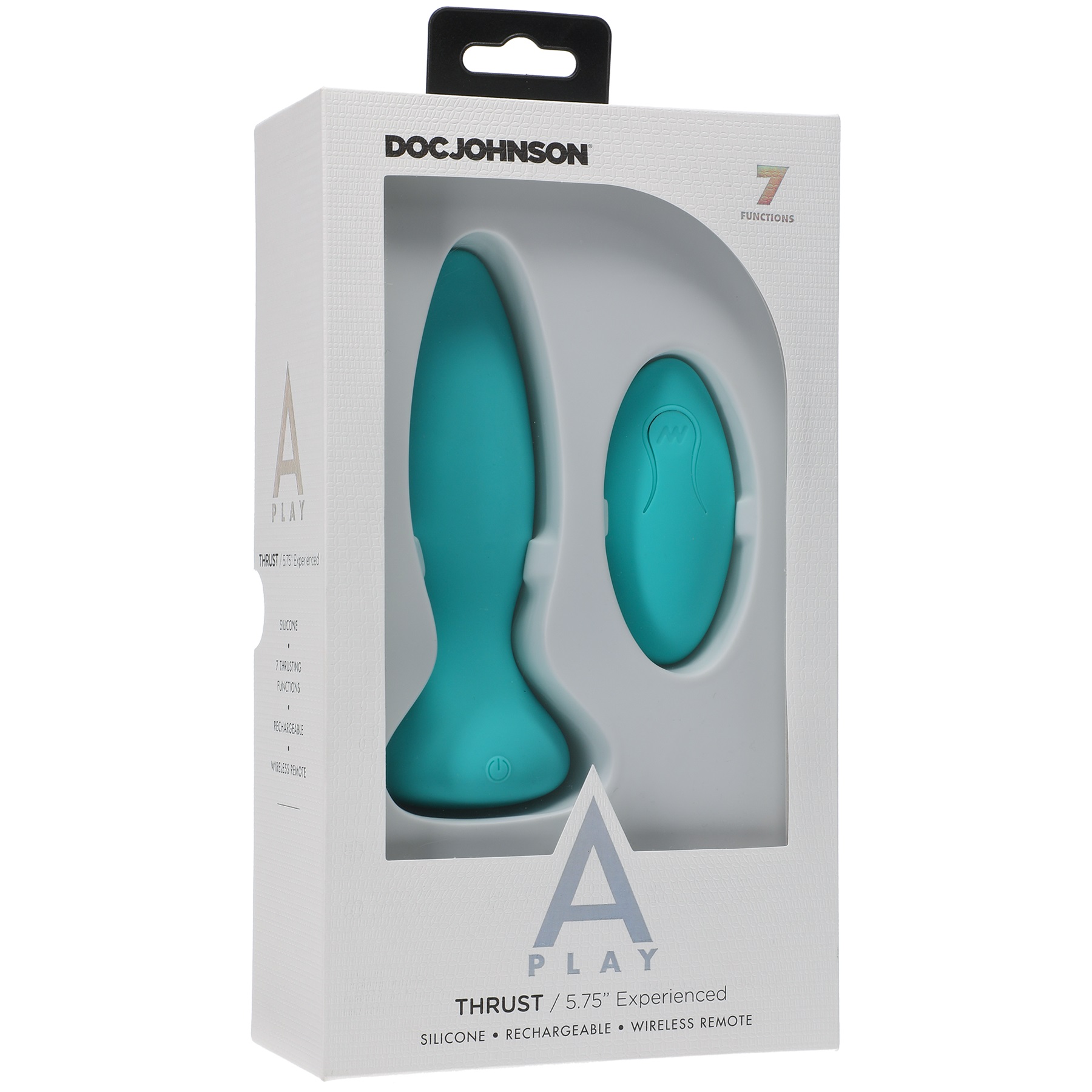a play thrust experienced rechargeable silicone anal plug with remote