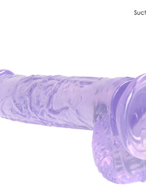 6 inch realistic dildo with balls purple