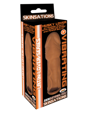 skinsations latin lover series husky lover 7 inch vibrating brown