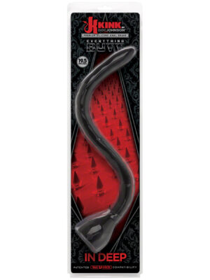 in deep silicone anal snake black